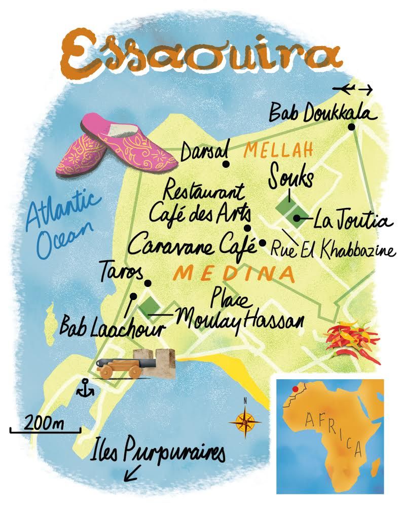 Carte illustrée d'Essaouira