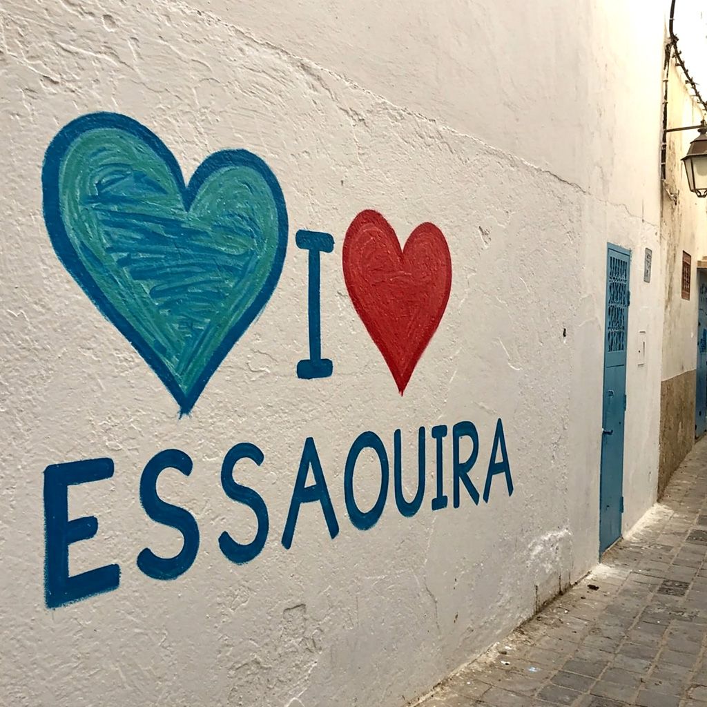 Mur peint, I love Essaouira, dans la médina